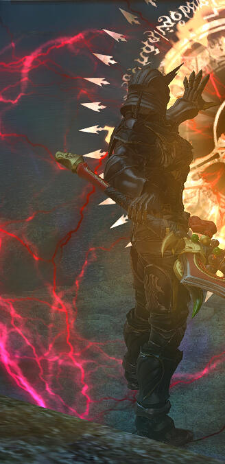 Kyo at the farthest of the five great lakes of Daitenzan. In dark armour, he familiarizes himself with the "dark arts".